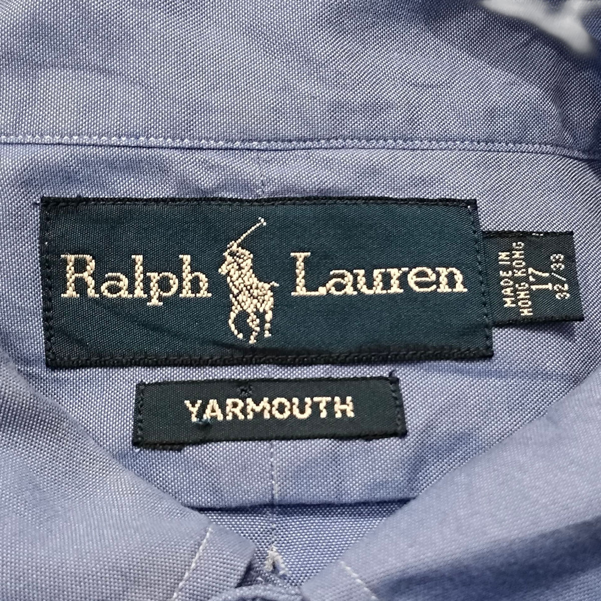 Camisa Ralph Lauren Xgrande 17 32-33 Yarmouth Azul Amplia