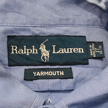 Camisa Ralph Lauren Xgrande 17 32-33 Yarmouth Azul Amplia