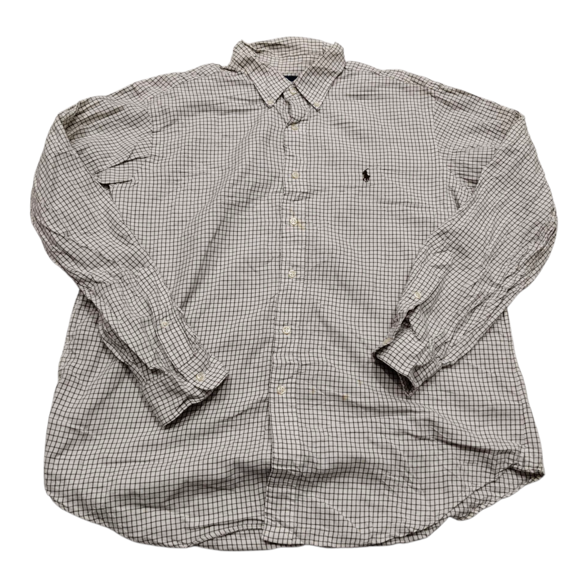 Camisa Ralph Lauren Xgrande Xl Classic Fit Cuadro Beige