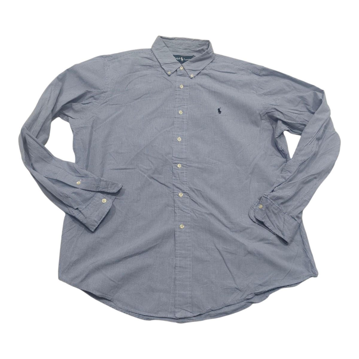 Camisa Ralph Lauren Xgrande Xl Custom Fit Cuadro Azul Claro