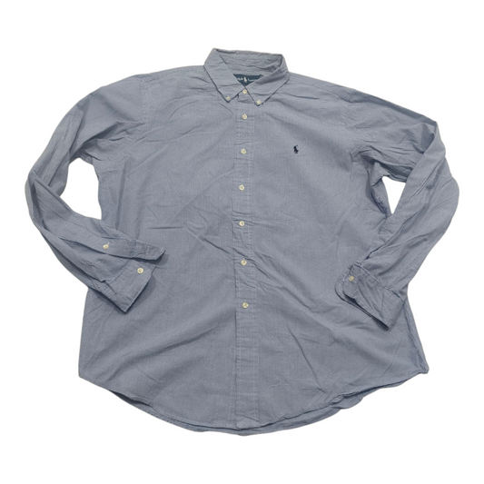 Camisa Ralph Lauren Xgrande Xl Custom Fit Cuadro Azul Claro
