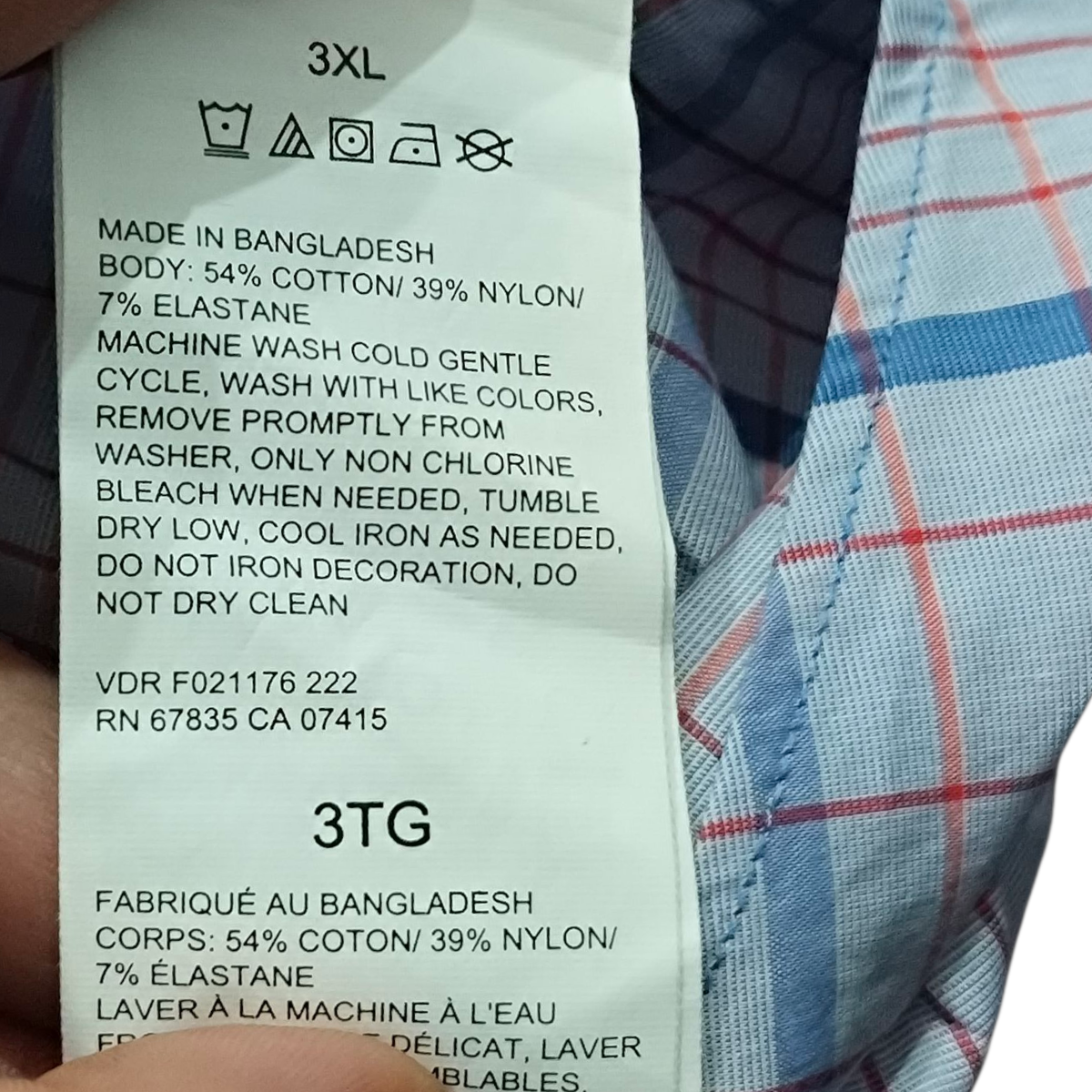 Camisa Nautica 3xl Navtech Azul Cuadro