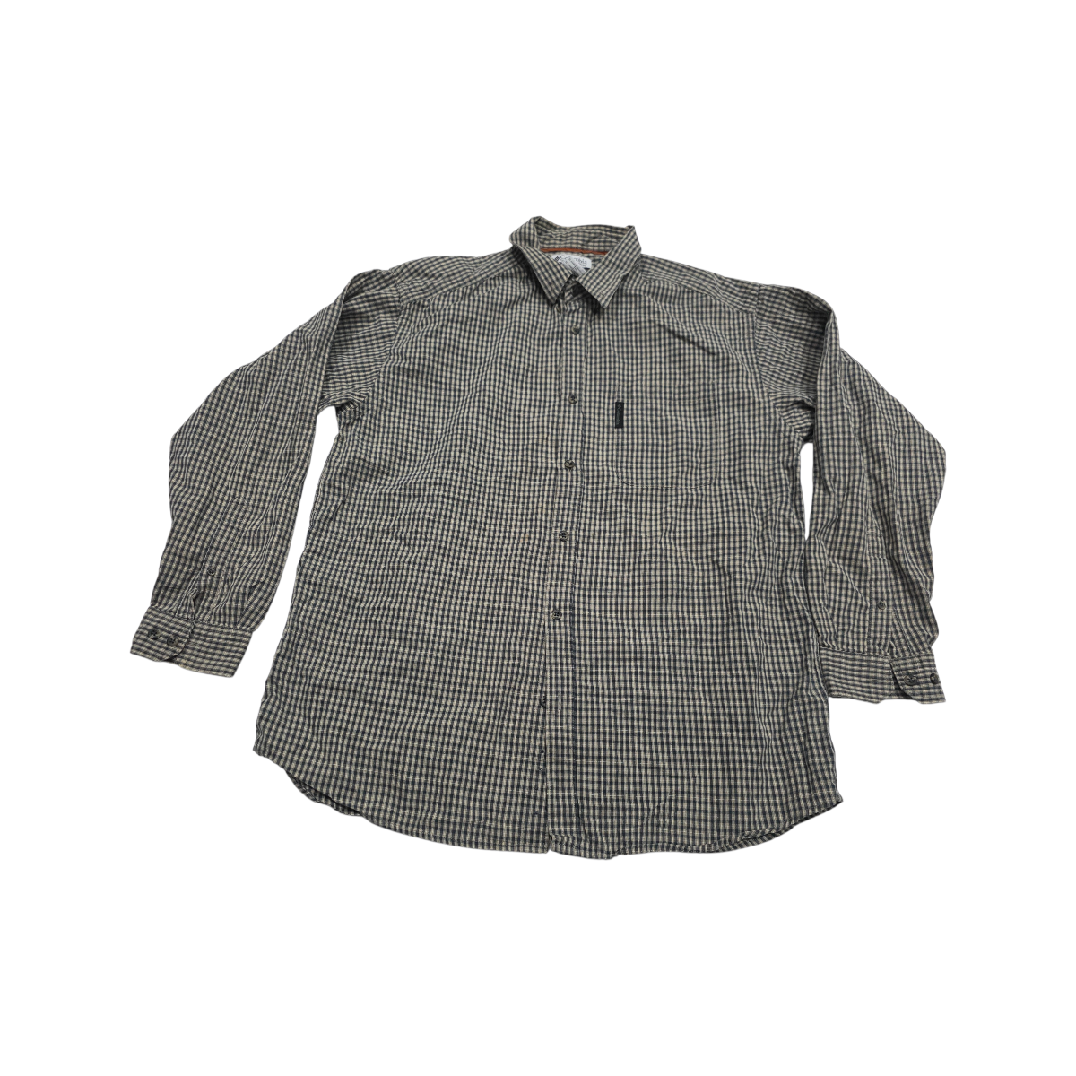 Camisa Columbia Xgrande Xl Cuadro Cafe Y Negro