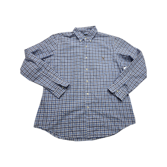 Camisa Ralph Lauren Xgrande Xl Cuadro Azul Pony Colores