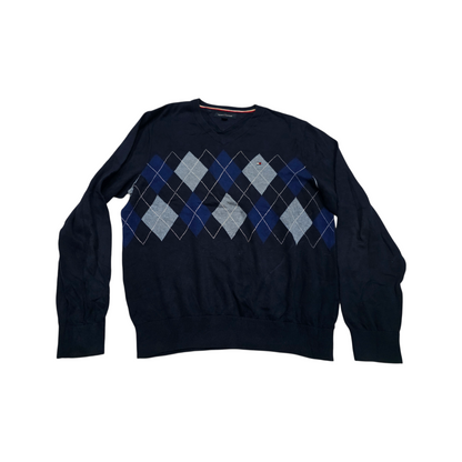 Sueter Tommy Hilfiger Mediana M Azul Figuras