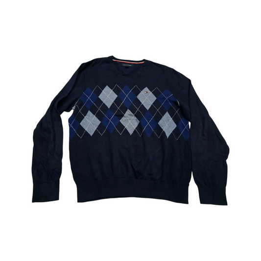 Sueter Tommy Hilfiger Mediana M Azul Figuras