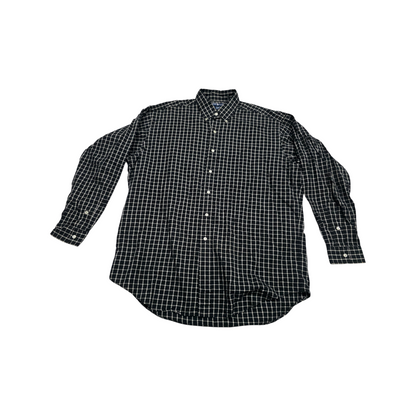 Camisa Ralph Lauren Grande L Blake Negro Cuadro Amplia