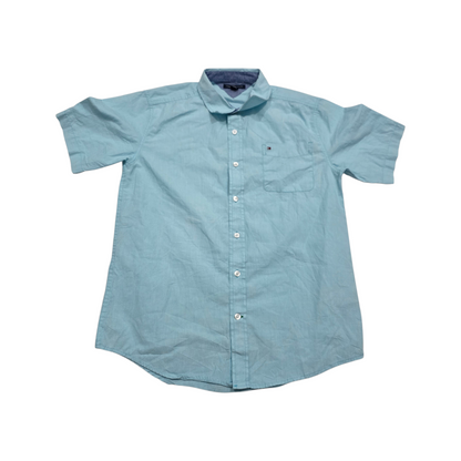 Camisa Manga Corta Tommy Hilfiger Adolescente Xl 18-20 Azul