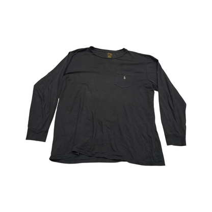 Playera Manga Larga Ralph Lauren Grande L Gris Pony Gris