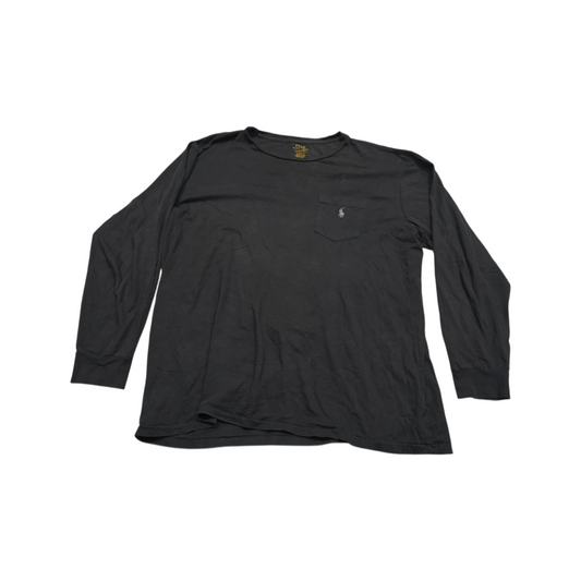 Playera Manga Larga Ralph Lauren Grande L Gris Pony Gris