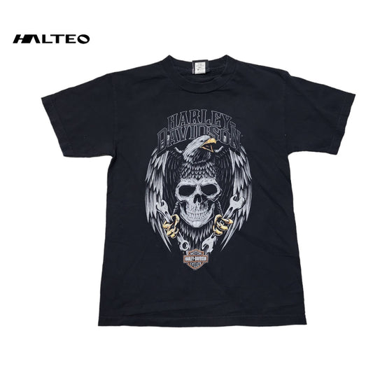 Playera Harley Davidson Chico S Negro Aguila