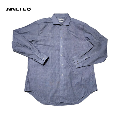 Camisa Calvin Klein Xgrande 17 34-35 Slimfit Azul Cuadros